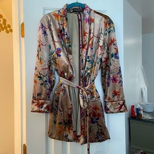 Allen Schwartz Smoking Jacket Wrap - size L